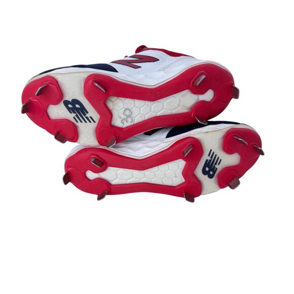 New Balance Fast Pitch Softball Metal Cleats Womens Size 6B Red Navy SMVELOA1 - Picture 5 of 7